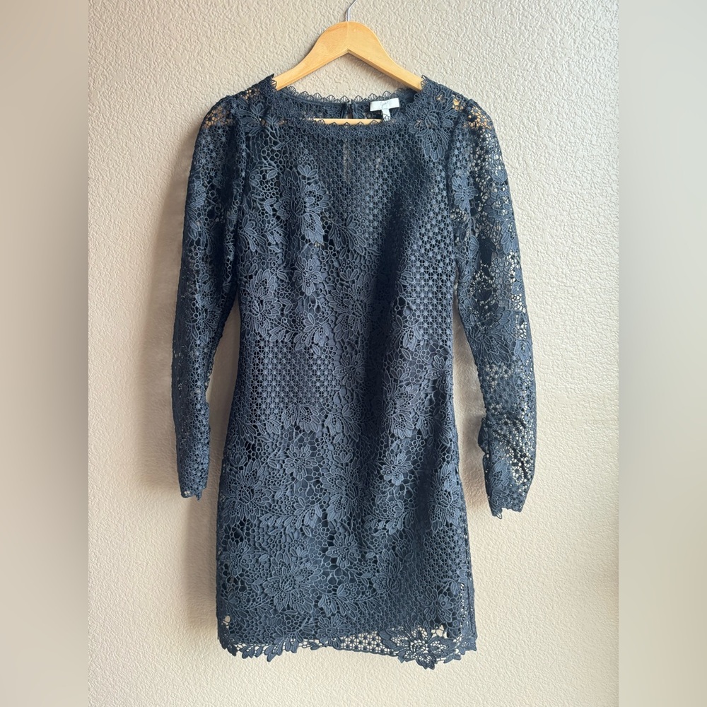 Joie Black Lace Hemera Mini dress 4